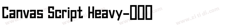 Canvas Script Heavy字体转换